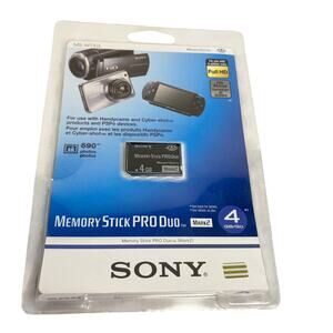 NIB Sony Memory Stick Pro Duo 4gb full HD.